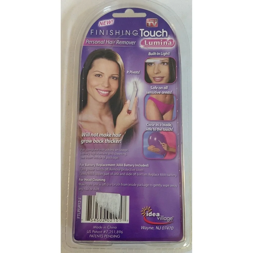 Finishing Touch Lumina Personal Hair Remover Electric Trimmer Built-In Light New